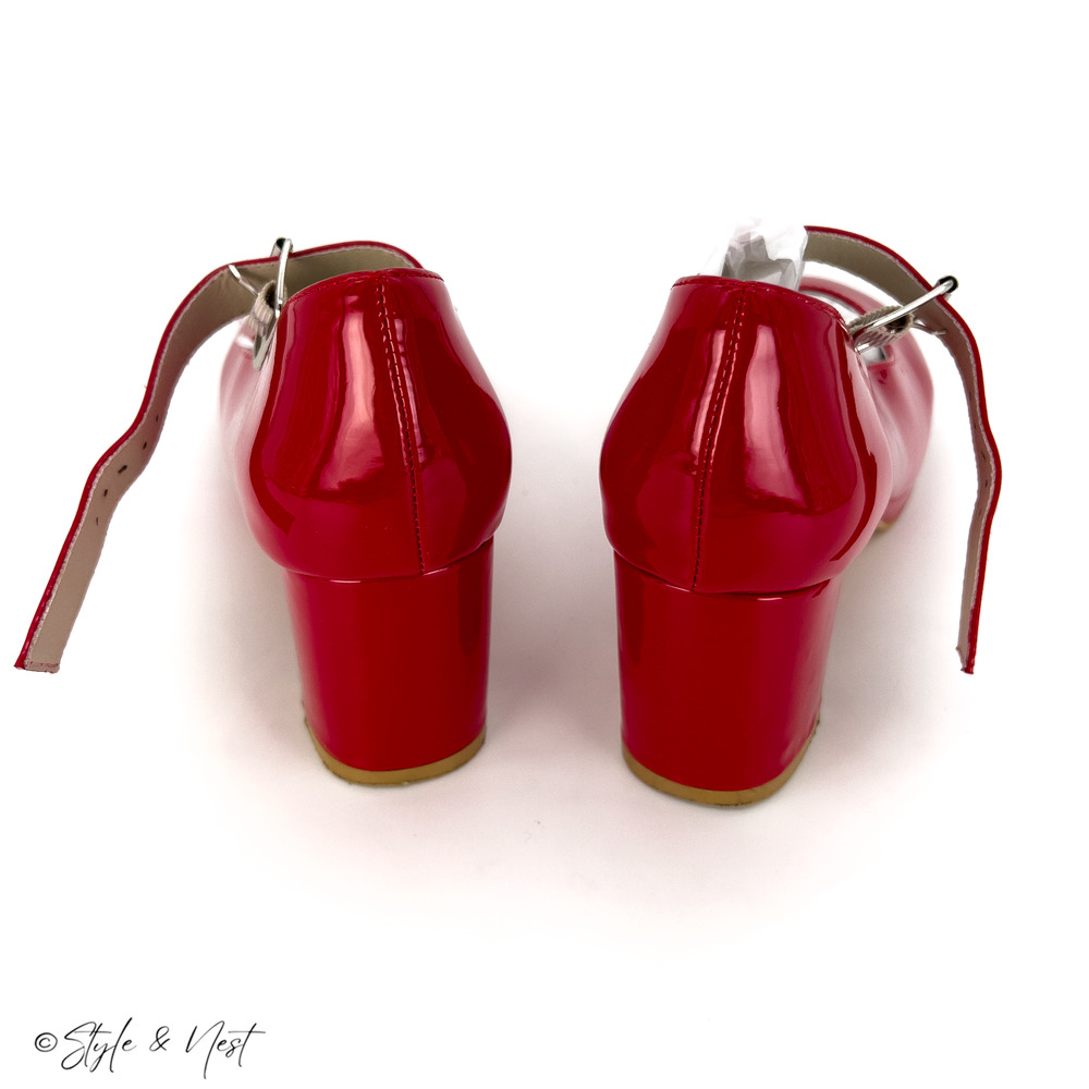 Women Mary Jane Pumps Y2K Platform Retro Chunky Heel Ankle Straps Pumps 8.5 - Picture 5 of 9